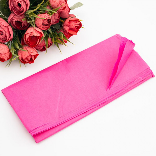 Бумага тишью 50х66см, фуксия, 10 шт, Микрос/ч52258