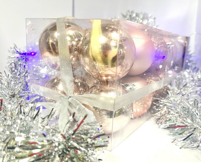 Набор Ёлочных шаров, розовый, 20шт, Jevelry/SV-501