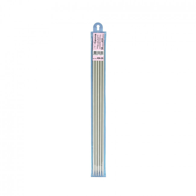 Спицы d 6.0мм 35см прямые, алюминий, с покрытием, 5шт, Gamma/KN-35 d 6.0мм Спицы d 6.0мм 35см прямые, алюминий, с покрытием, 5шт, Gamma/KN-35 d 6.0мм