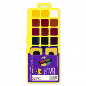 Краска акварель 24цв без кисти "Играй" Лео (12)