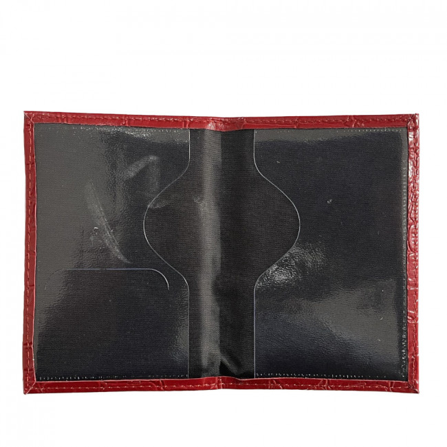 Обложка на паспорт WENZER OFFiCE, камни Passport ср гл, красный, эко кожа