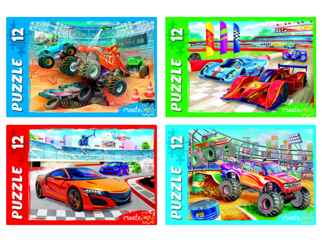 Пазлы 12 элементов "Крутой вираж" №9, Рыжий Кот/П12-2716