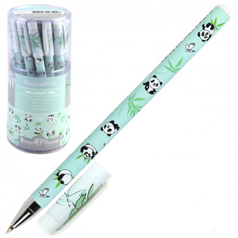 Ручка шариковая 0,5мм синяя "HappyWrite. Sweet animals Панды", BV/20-0215/22 (24)
