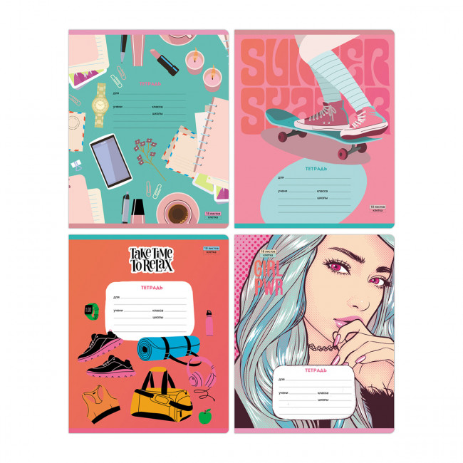 Тетрадь 18 клетка "Девочки рулят" скрепка, BG/Т5ск18_вл 11721 (12/144) Тетрадь 18 клетка "Девочки рулят" скрепка, BG/Т5ск18_вл 11721 (12/144)