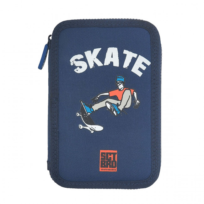 Пенал 200 х130мм "Skateboard" с одним отделением, синий, BV/14-050/08 (4)