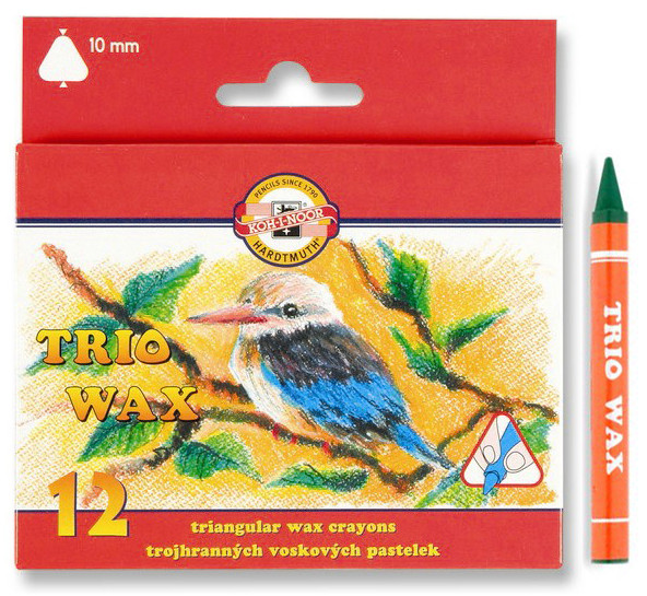 Мелки воковые 12цв акварельные "Trio 8252", Koh-I-Noor/8252012002KS