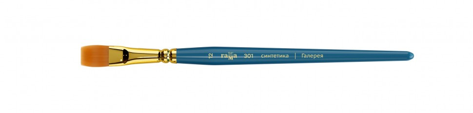 Кисть художественная Галерея, синтетика, плоская, короткая ручка №12 Кисть художественная Галерея, синтетика, плоская, короткая ручка №12