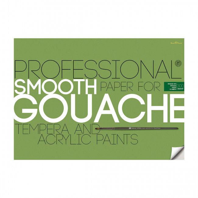 Бумага для рисования А2 10л 300 г/м2, для акрила, гуаши и темперы, в папке, BV/4-130 (5)