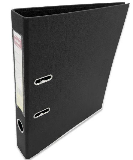 Регистратор 5,0 см.PVC 2 стор. INTELLIGENT  DE-112 Черный(2/25/50)