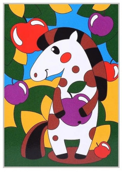 Картина по номерам для малышей ВЕСЁЛЫЕ КАРТИНКИ "Белая лошадка", LORI/Ркн-085
