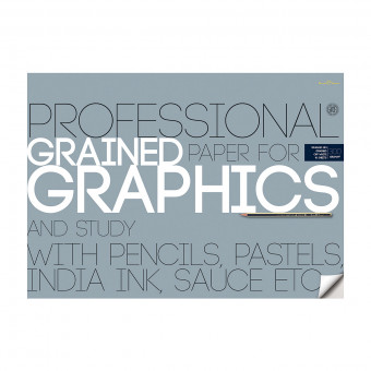 Бумага для рисования А2 10л 300 г/м2, для графики, в папке, BV/4-124 (5)