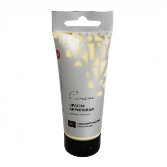 Краска акриловая художественная 75мл Невская палитра Сонет 28109240 пастельно-желтый