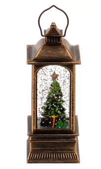 Фонарь 13,3 х 13.0 х26,2см новогодний 'Ёлка' музыкальный, светящийся,