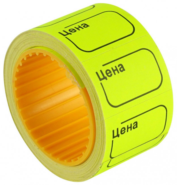 Ценник самоклеющийся 30*20мм, 150 шт., жёлтый WENZER OFFICE (7/70)