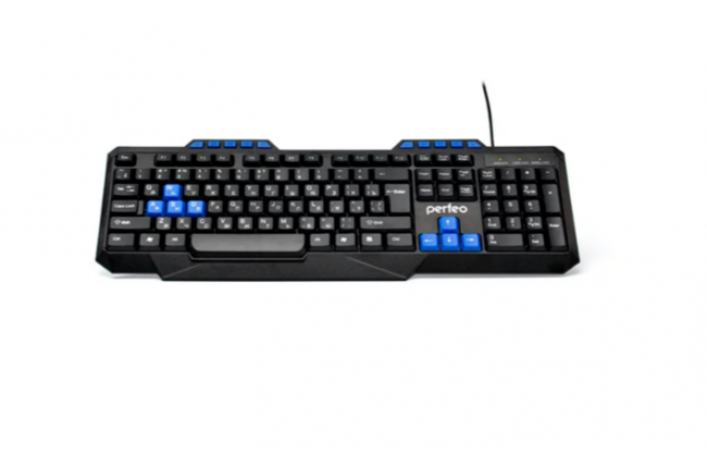 Клавиатура "COMMANDER" Multimedia, USB, чёрн, GAME DESIGN, Perfeo