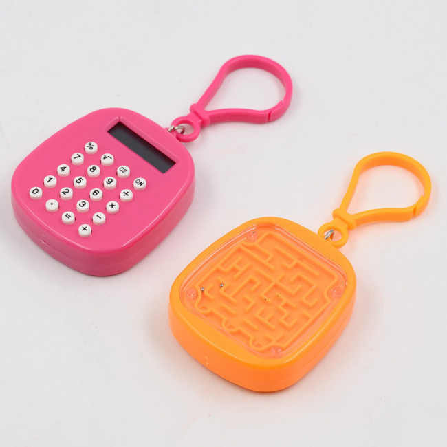 Калькулятор-брелок 8-ми разрядный + игра лабиринт, MAYLOTT/8390/828