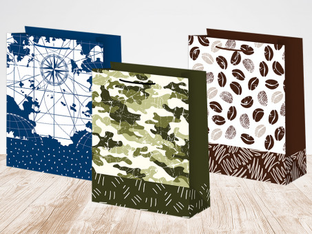 Пакет подарочный 18см х 23см "Для настоящего мужчины", мат. лам,, Микрос/Ч47367 (12)