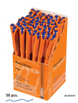 Ручка шариковая 0,5мм синяя «BasicWrite.Summer», BV/20-0317/31 (50)