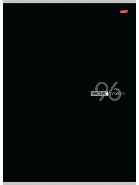 Тетрадь А4 96 клетка "Минимализм в чёрном - 6", скрепка, Profit/96-9005 (5/30)