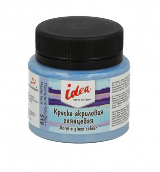 Краска акриловая для декора глянцевая 50мл 519 Пастельно-голубая, idea, VISTA-ARTISTA/ IGA-50 519