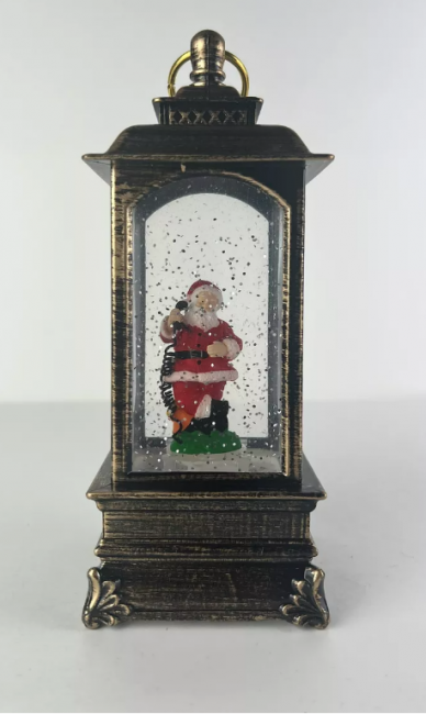 Фонарь 14,3 х 14,2 х32,1см новогодний 'Дед Мороз' музыкальный, светящийся,