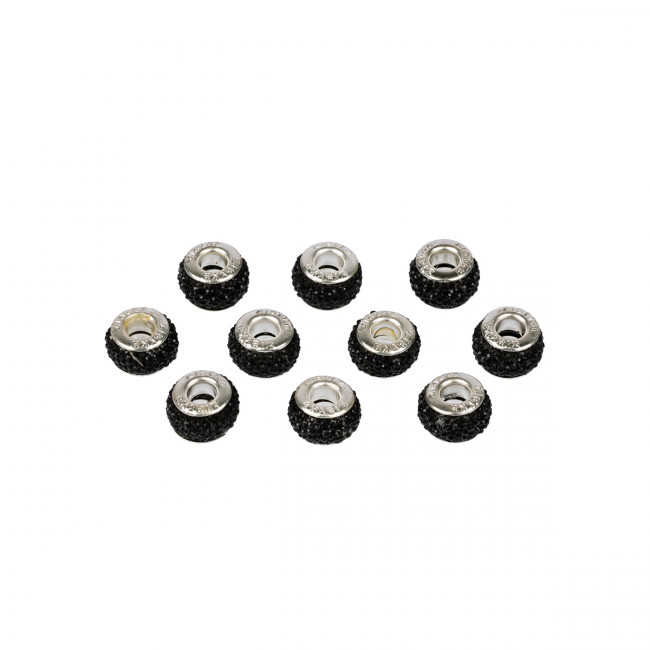 Бусина из смолы полиэтиленполиамин 12мм, №11 черный, 10шт, Zlatka/RFB-12 №11