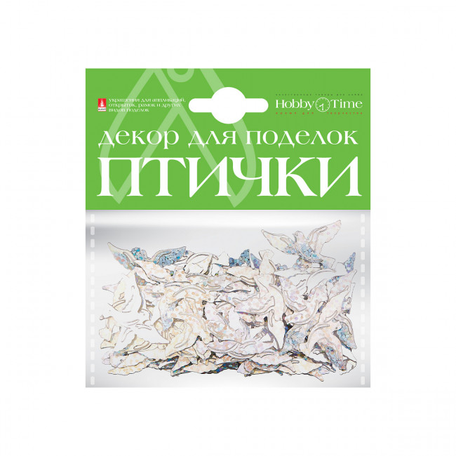 Декоративные элементы "Сказочные птички", 4 вида, №12, BV/2-390