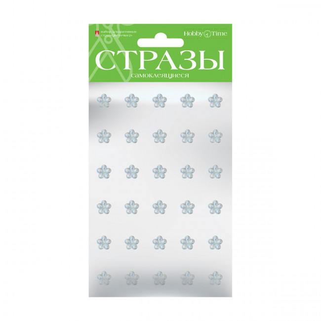 Самоклеящиеся стразы 10мм "Цветочки-2", 5цв, №51, BV/2-104/2 Самоклеящиеся стразы 10мм "Цветочки-2", 5цв, №51, BV/2-104/2