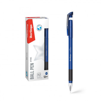 Ручка шариковая 0,3мм синяя "xFine", BERLINGO/CBp_03500 (12)