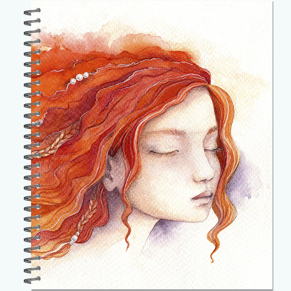 Тетрадь 48 листов гребень, 170х203, "Мечтательные девочки" (30)