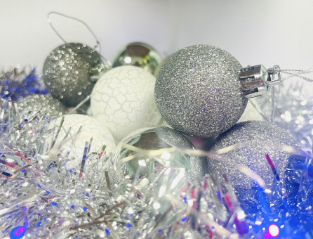 Набор Ёлочных шаров, серебро, 40шт, Jevelry/SV-412