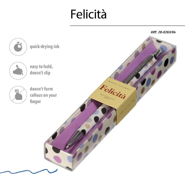 Ручка автоматическая 0,7мм синяя «Felicita», подарочная, в футляре, BV/20-0263/04