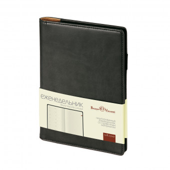 Еженедельник А5 64л недатированный "Concept" на гребне, черный, BV/3-322/04 (20)