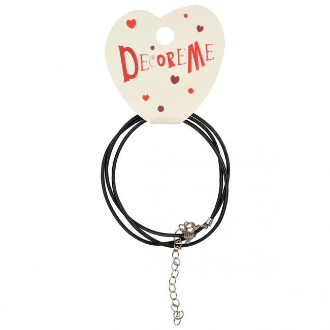 Шнурок d 2мм 60см кожаный круглый с застежкой,  BV/2-155/10 (10)