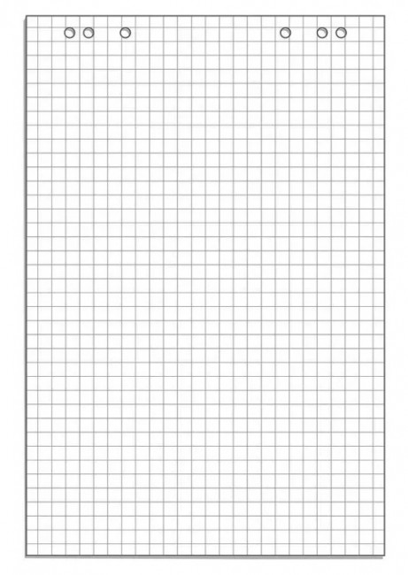 Блокнот для флипчарта  20 листов, клетка, Ф. 67,5*98