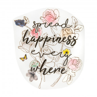 Термотрансфер 12.5х14.5см "Spread happiness". Gamma/M-218