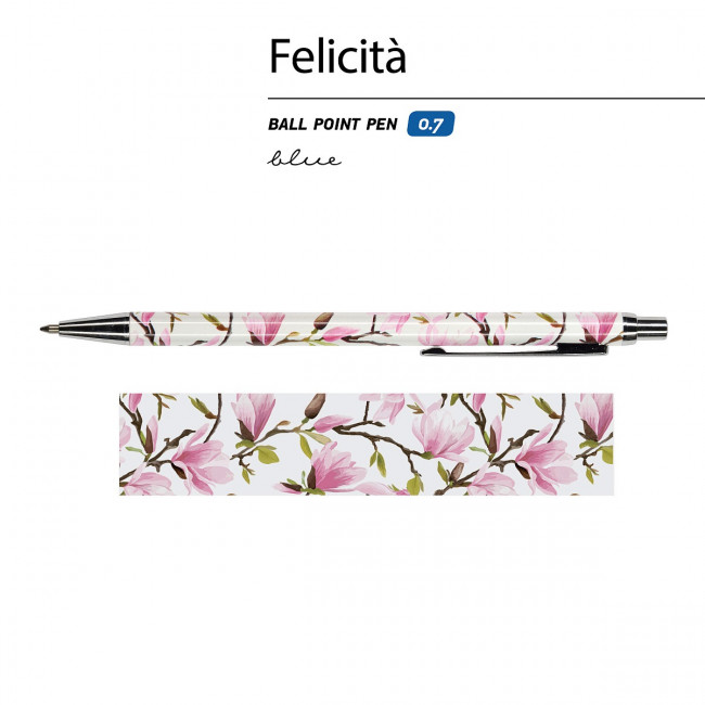 Ручка автоматическая 0,7мм синяя «Felicita», подарочная, в футляре, BV/20-0263/05