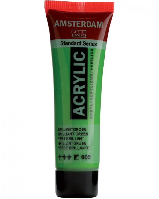 Краска акриловая Amsterdam туба 20мл №605 Зеленый яркий