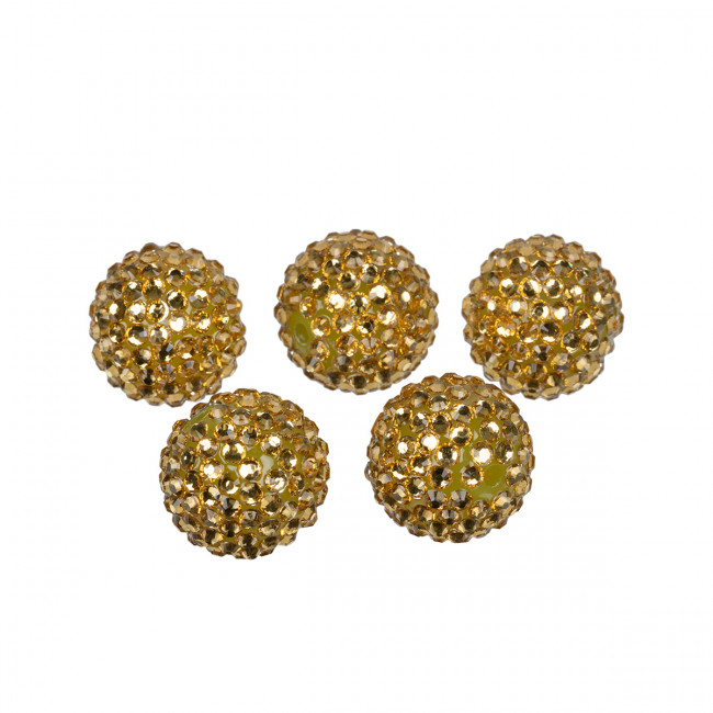 Бусина d 22мм пластик, №04 золото, 5шт, Zlatka/BWR-22 №04