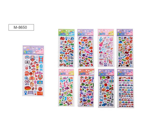 Наклейки декоративные, 3D, 10*24 см, 10 дизайнов, ОПП-упаковка, Mazari