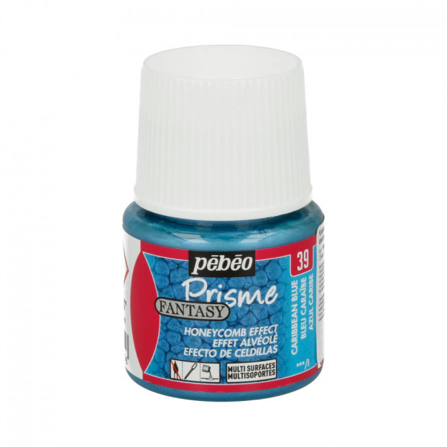Краска 45мл с фактурным эффектом, синий карибский, Fantasy Prisme PEBEO/166039 Краска 45мл с фактурным эффектом, синий карибский, Fantasy Prisme PEBEO/166039