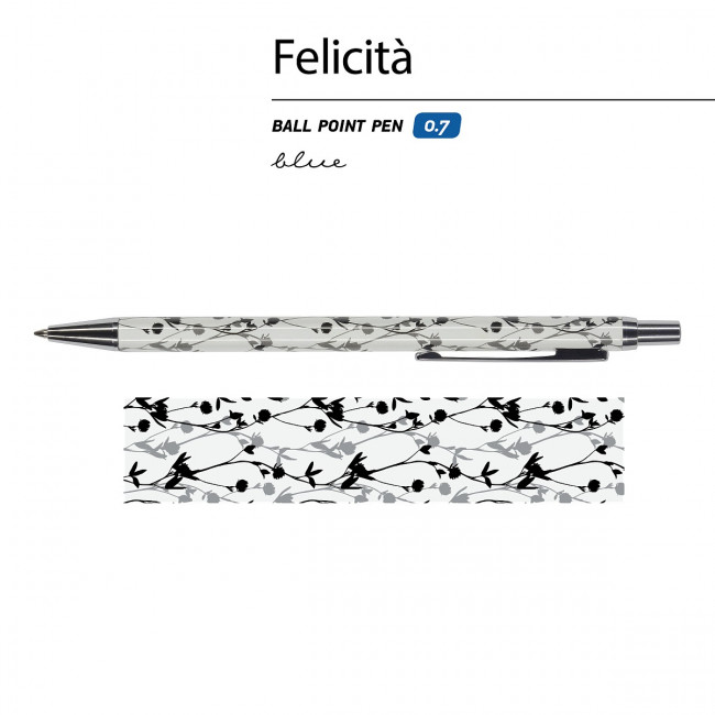 Ручка автоматическая 0,7мм синяя «Felicita», подарочная, в футляре, BV/20-0263/07