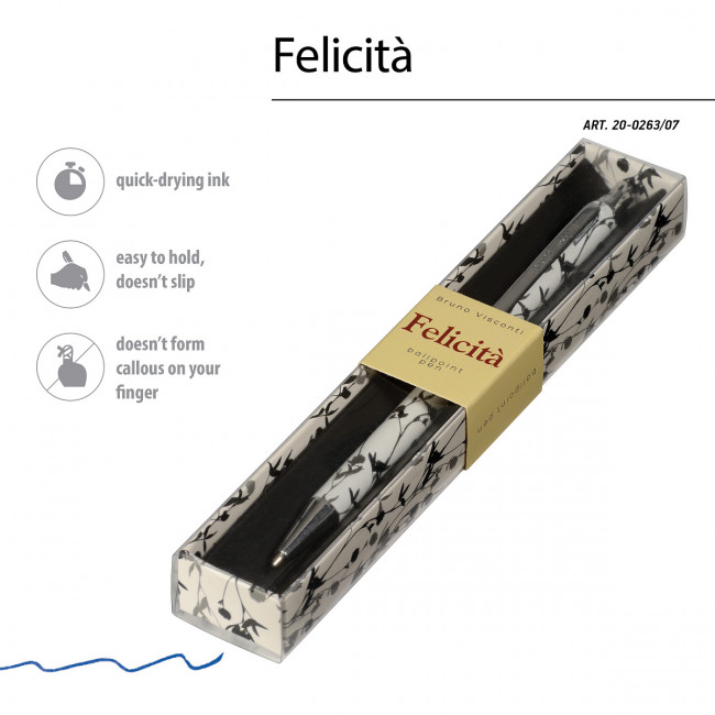 Ручка автоматическая 0,7мм синяя «Felicita», подарочная, в футляре, BV/20-0263/07