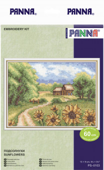 Набор для вышивания "Подсолнухи" 13 х 9 см, PANNA/PS-0103
