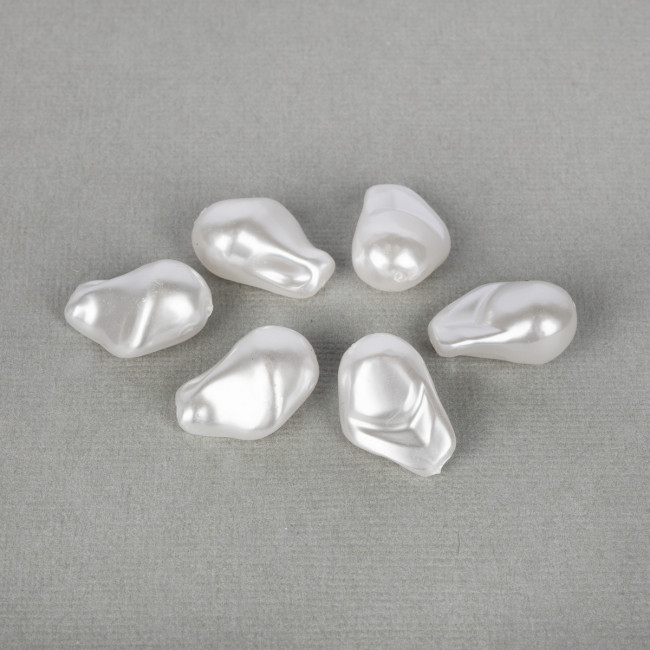 Бусина 21 х 16мм пластик, №01 большая капля под жемчу, 10iшт, Zlatka/WDB-10 №01