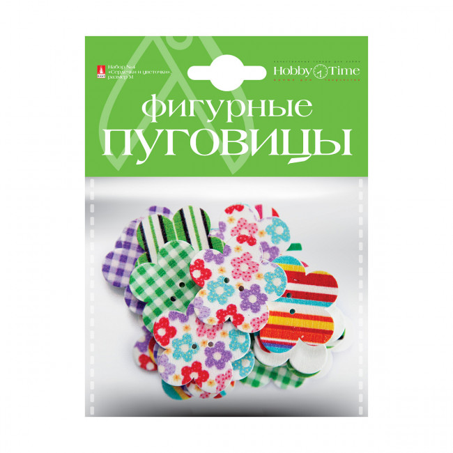 Фигурные пуговицы "Цветочки", 3 вида, BV/2-171 Фигурные пуговицы "Цветочки", 3 вида, BV/2-171