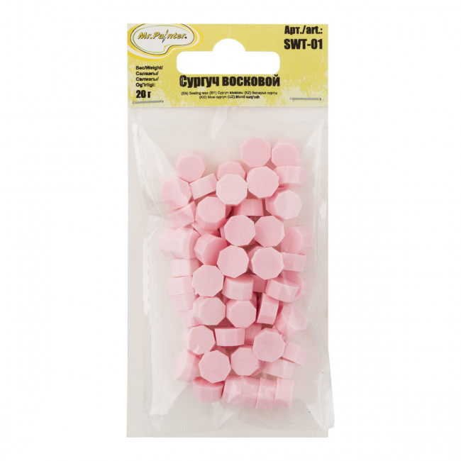 Сургуч 20г восковой. св.св розовый матовый. Mr.Painter/SWT-01 02