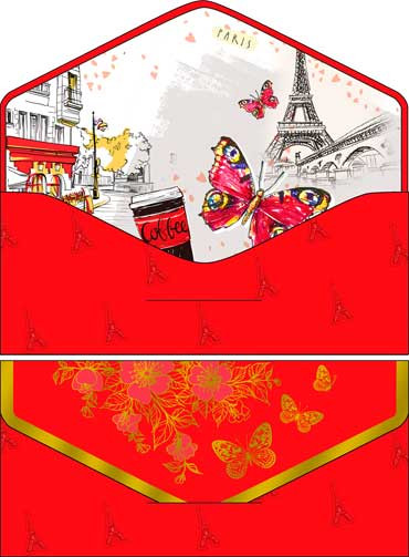 Конверт для денег"Город", 90-90-s (10)