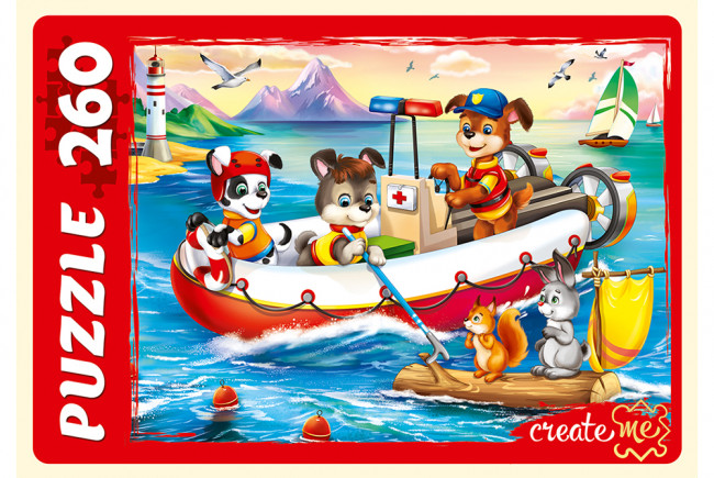 Пазлы 260 элементов "Смелые щенки-спасатели", Рыжий Кот/ПУ260-0479 Пазлы 260 элементов "Смелые щенки-спасатели", Рыжий Кот/ПУ260-0479