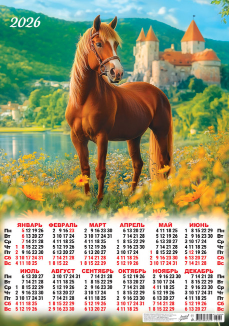 Календарь-плакат А2 2026г "Символ сказочной удачи", ПО-26-032